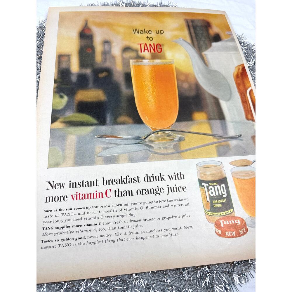 1959 Tang Print Ad Vintage Kitchen Decor Magazine Print Advertisement Original